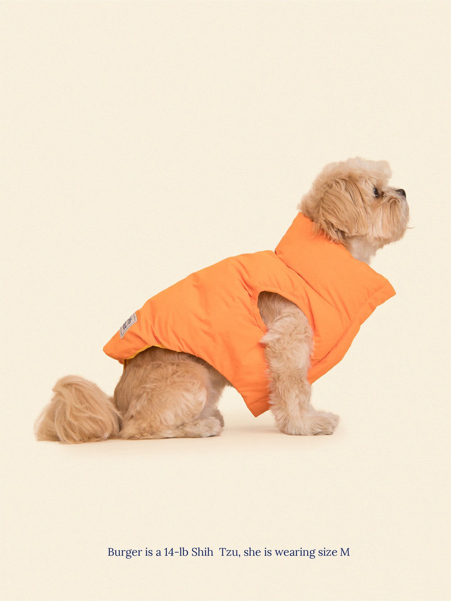 Little Beast Dog Parka The Super Duper Reversible Parka Vest - Light Orange & Orange